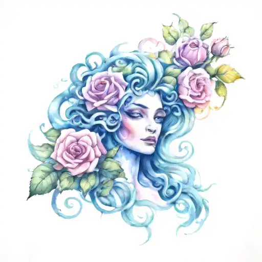 Medusa With Roses