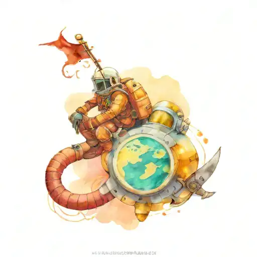 Spaceman With Pirate Map