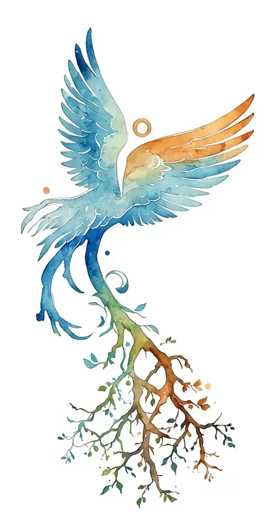 Roots And Wings Symbols Intertwined