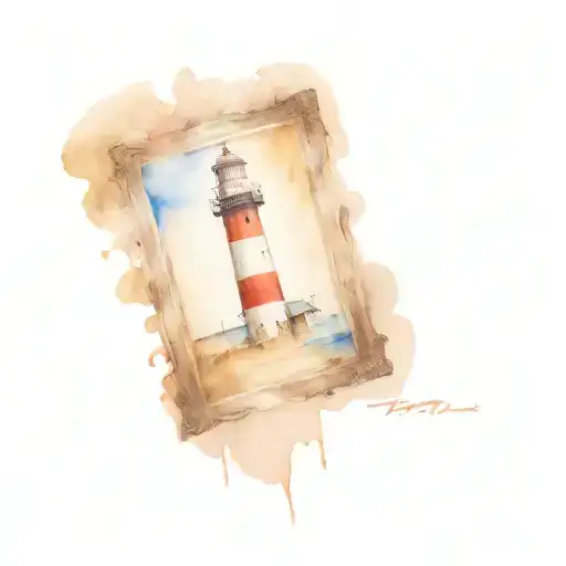 Lighthouse And Polaroid Frame Picture