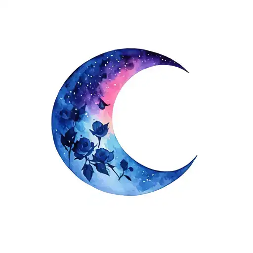 Crsent Moon Galaxy Roses