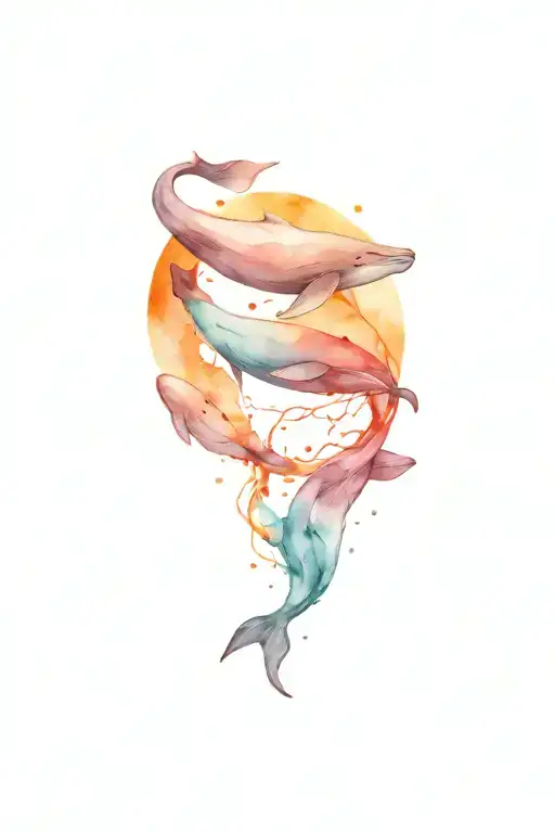 Space Whale Bts Logo Intertwined