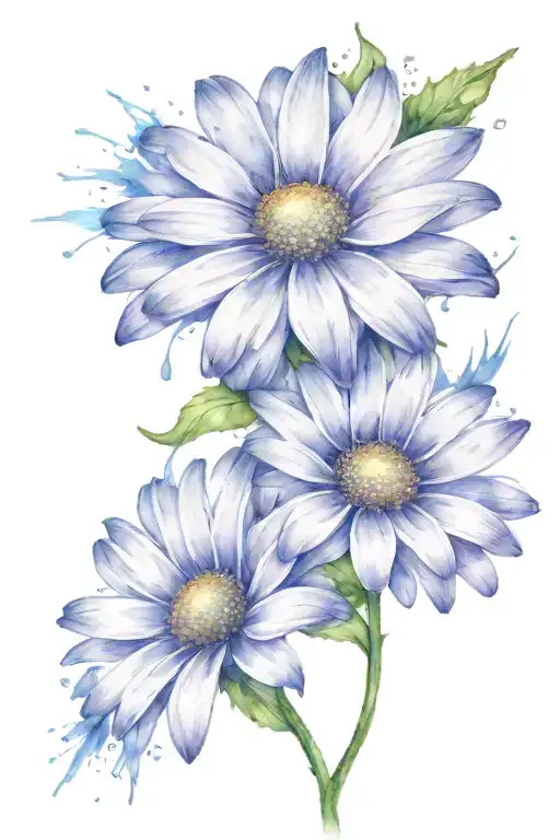 Watercolor Daisy Flower