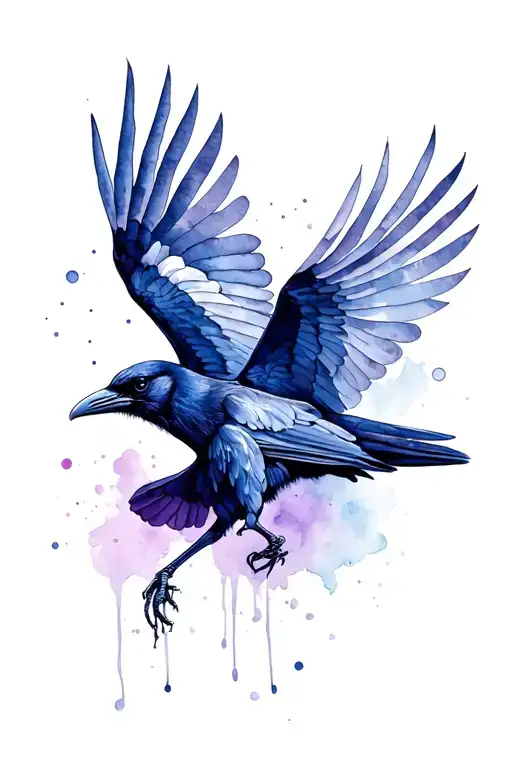 Raven Flying