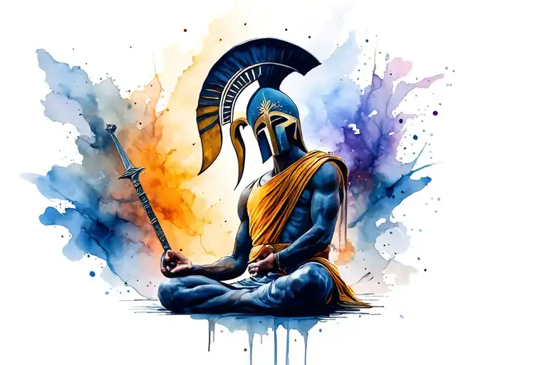 Spartan Warrior Meditating