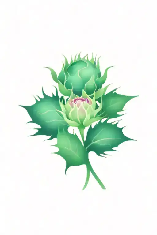 Rose Thistle Intertwined