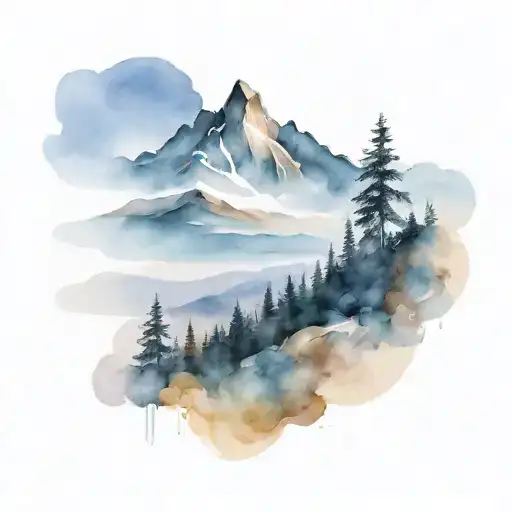 Mountain Landscape With A Hidden