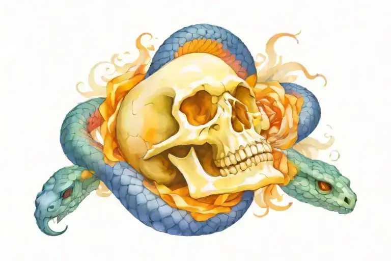 Skull And Snake
