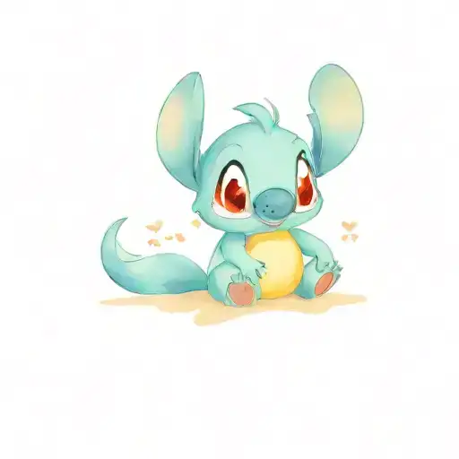 Disney Stitch En La Playa