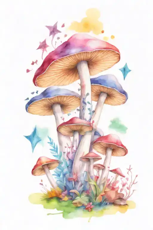 Trippy Mushrooms And Witch Crystals