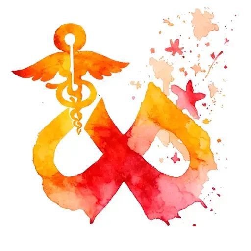 Symbol Of Medicine And Flag Of Cuba