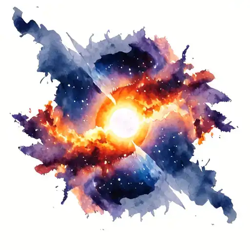 A Sun Going Supernova In The Middle Of A Nebula