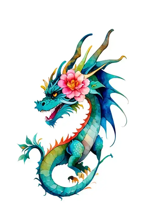 Dragon Made By Flowers