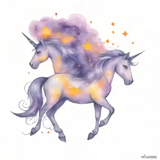 The Unicorn In Space Is Purple