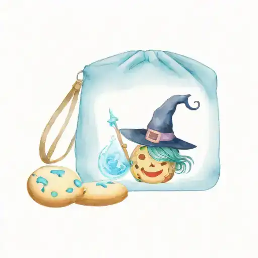 Cute Cookie On A Guccie Bag With Witch Casting A Spell