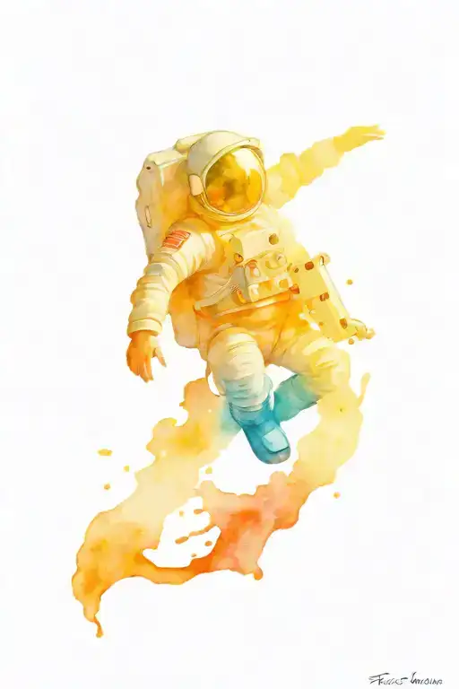 Astronaut Floating In Space
