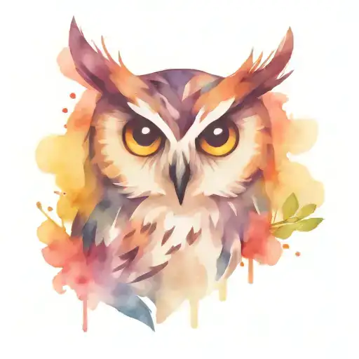 Owl Chest Tatoo Design