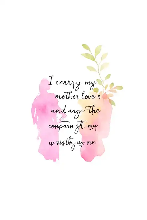 I Carry My Mother's Love And The Company Of My Sisters With Me