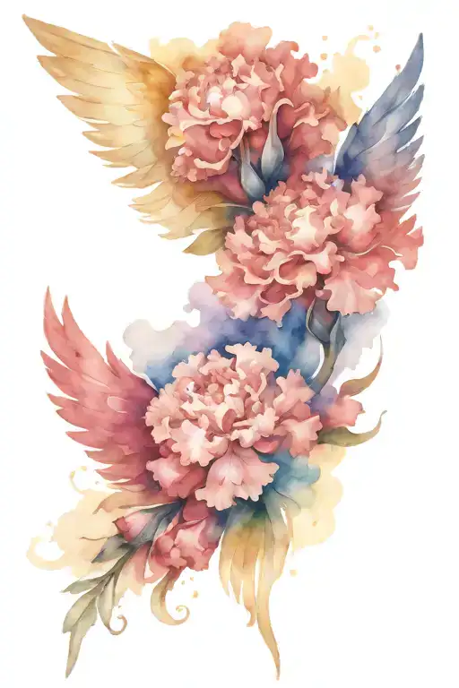 Carnations Angel Wings