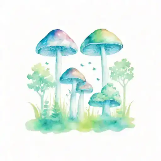 Couple Tatto Mushroom Forest