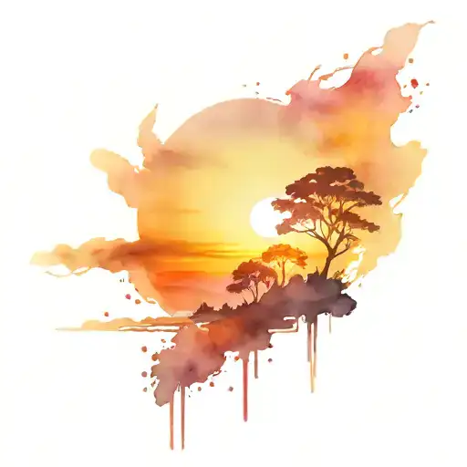 Sunset In The Background