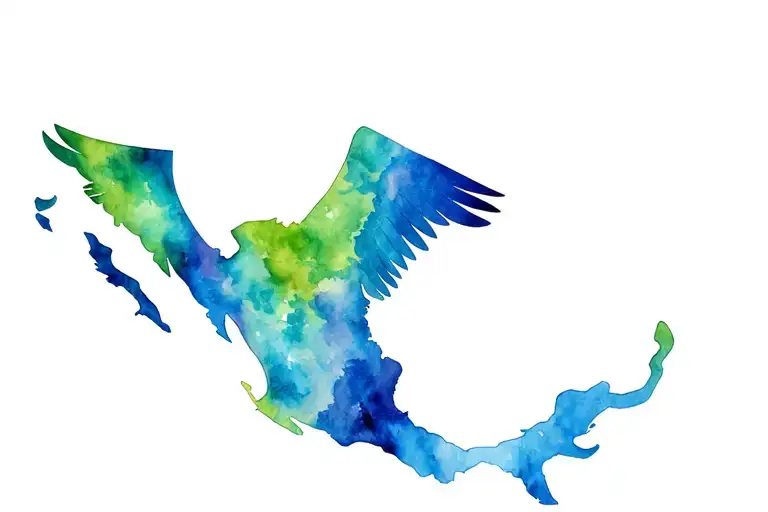 Map Travel To Mexico Eagle Aztecs
