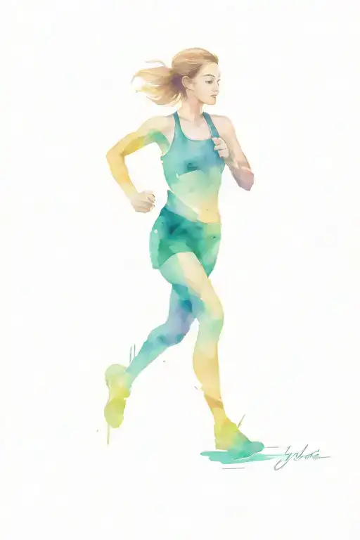 Female Runner Running