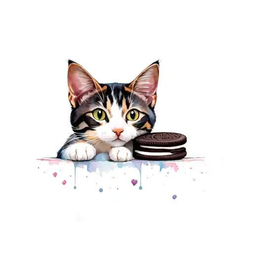Oreo Cookies And Cat