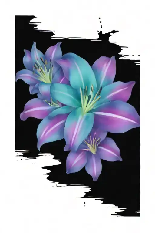Teal Stargazer Lilys