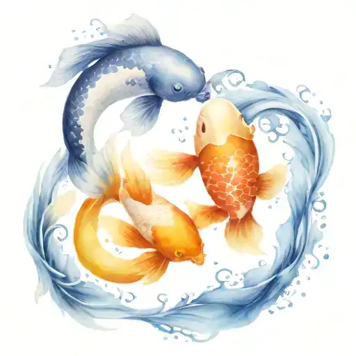 Yin And Yang Koi Fish