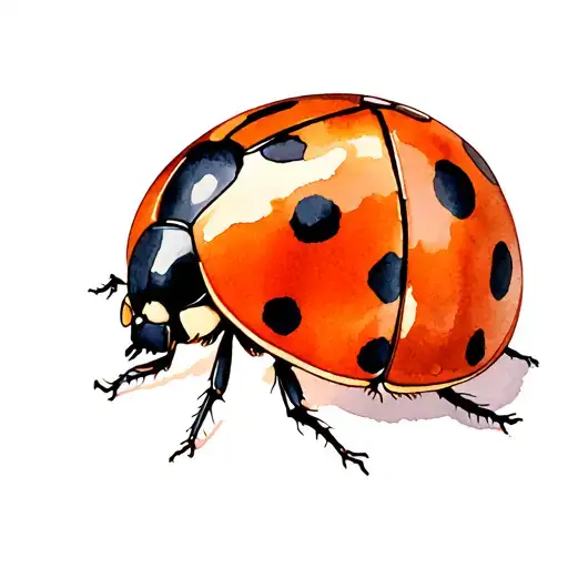 Graceful And Radiant Ladybug Marked With 7 Spots