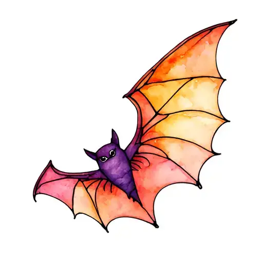 Bat Stained Glass Wing