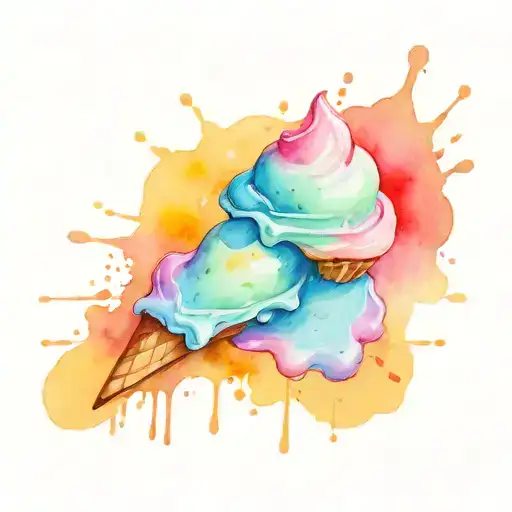Ice Cream With Baby Foot Print