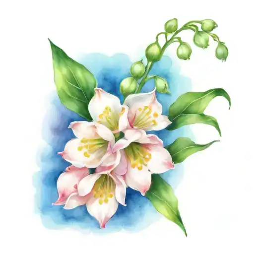 Lily Of The Valley And Hawthorn