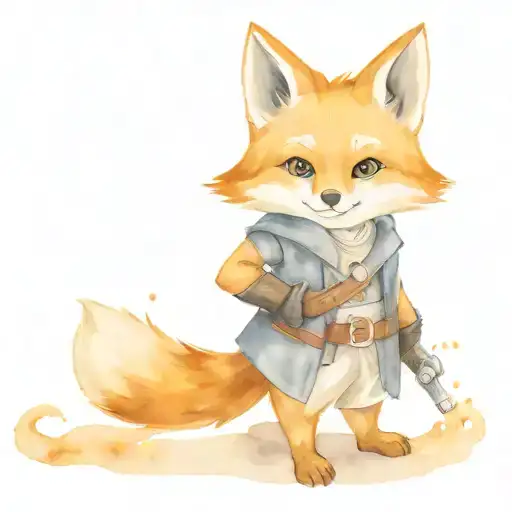 Cute Baby Fox Dressed As A Rogue With All The Assasins Creed Weapons