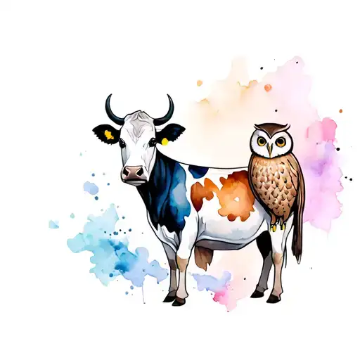 Cow And Owl