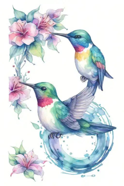 Hummingbird And Fish