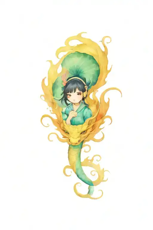 A Viagem De Chihiro Riding The River Spirit Dragon