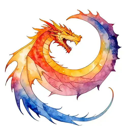 Fafnir Dragon Viking Rune Moon