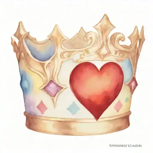 King And Queen Crown With Heart