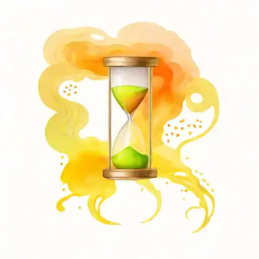 Hourglass Full Of Neon Liquid