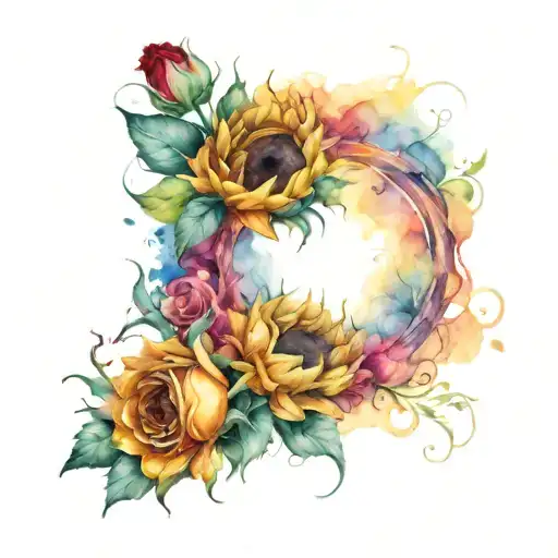 Sunflower And Rose Wrapped