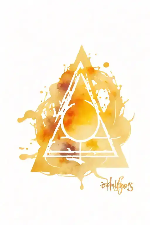 Deathly Hallows With Dark Mark And Hogwarts