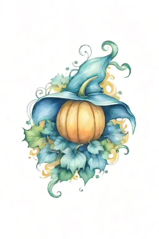 Pumpkin Flower Hat Cartoon