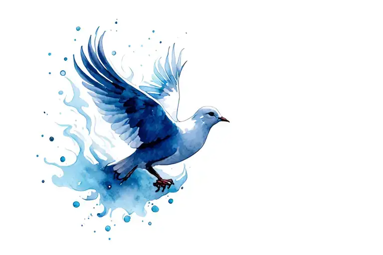 Dove Fire Water Colour