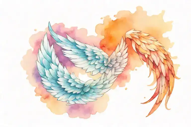 Small Delicate Angel Wings