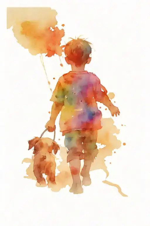 Children Boy Walking Away