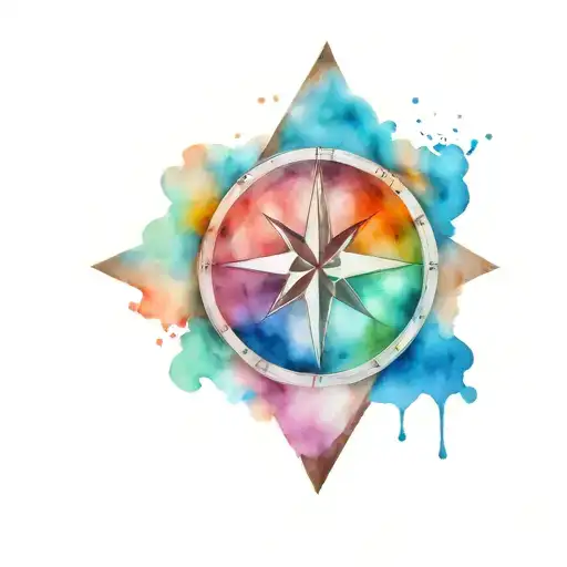 Compass Surrounded By Various