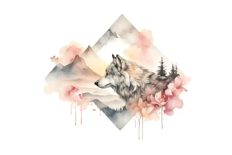 Wolf Diamond Shaped Mountain