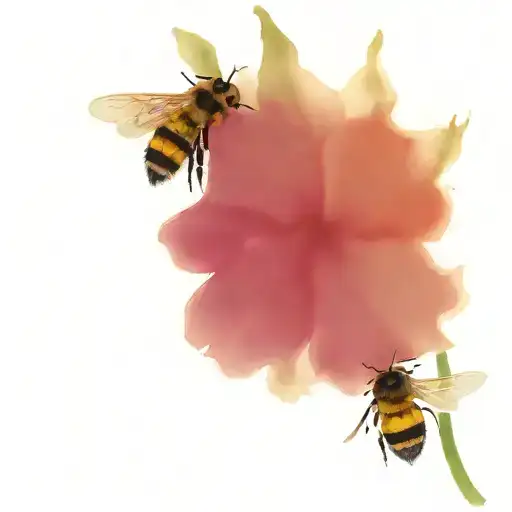 Larkspur Flower And Bumble Bee